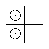 Diagram representing y exists with and without x