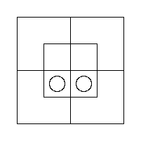 Diagram representing x prime m does not exist