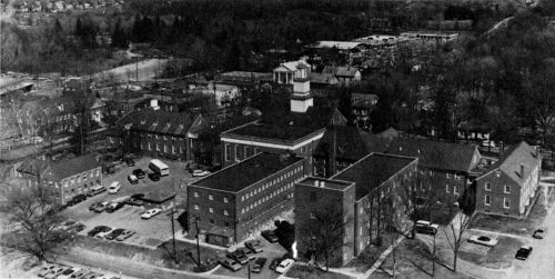 Rear view of the Fairfax County courthouse complex.
Photo by the Office of Public Affairs, about 1972.